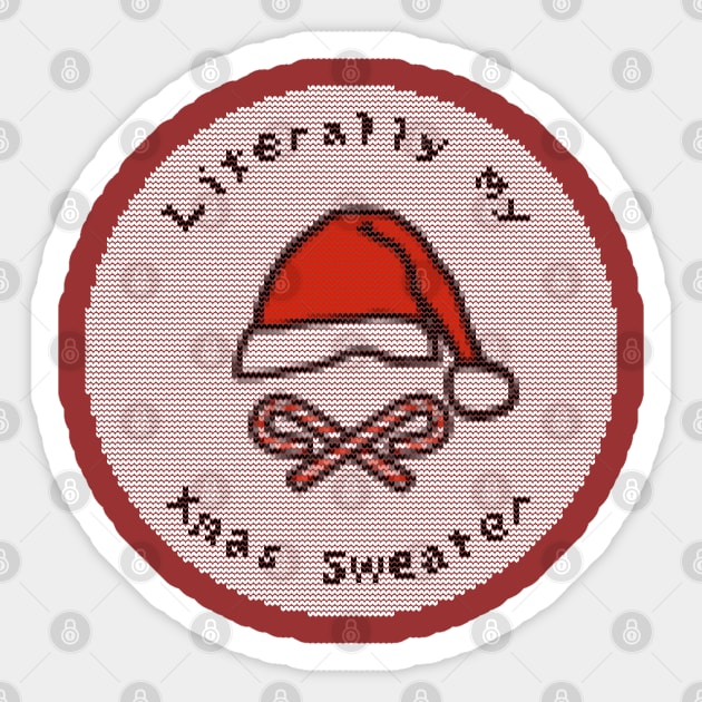 My Ugly Christmas Santa Hat Sweaters Sticker by ellenhenryart